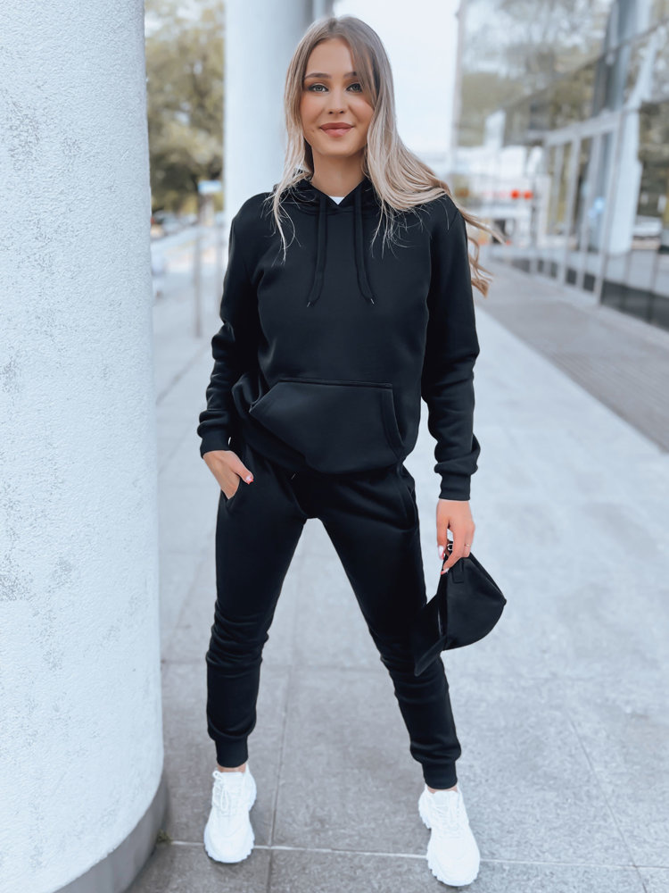 Čierna súprava s kapucňou DRESSLILY AY0792 Veľkosť: L