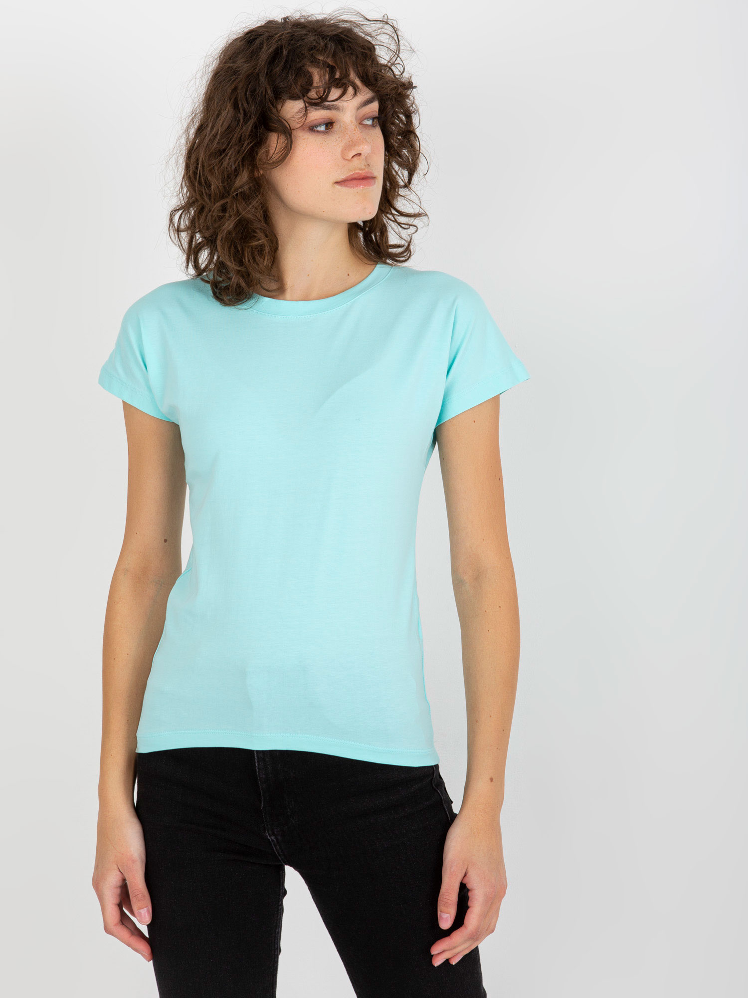 Svetlomodré tričko s krátkymi rukávmi VI-TS-034.06-light blue Veľkosť: L