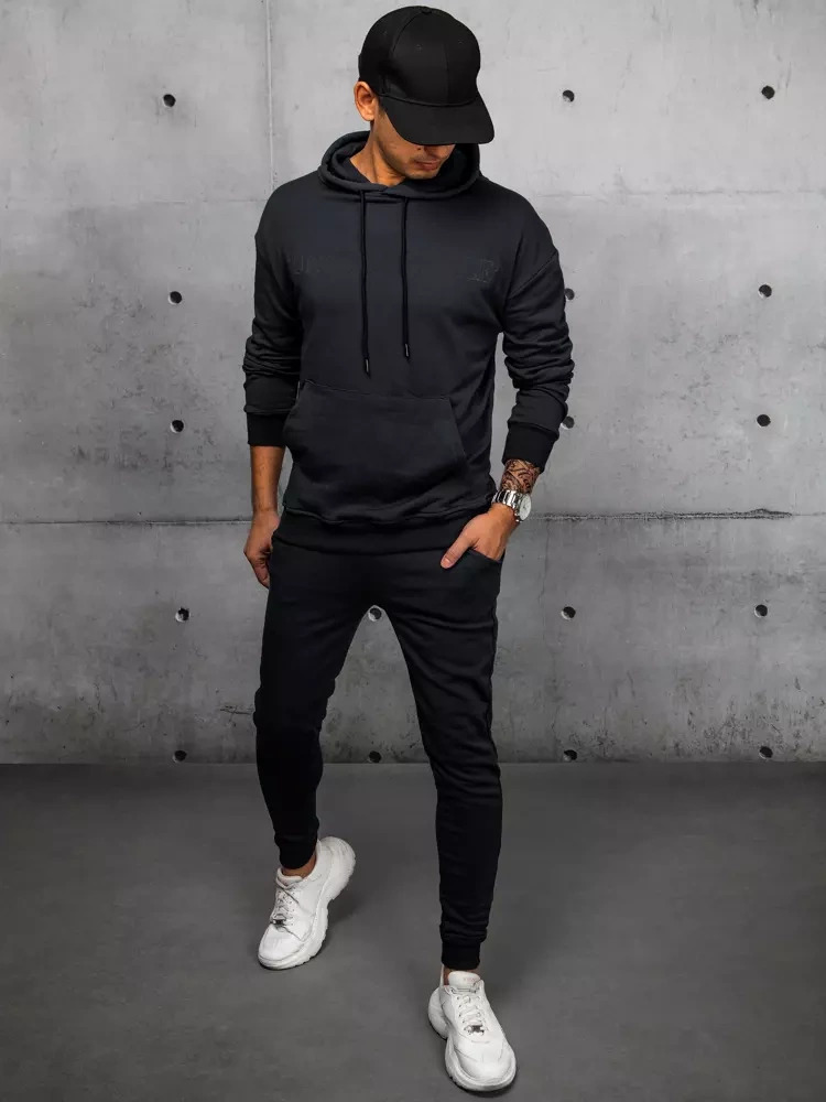 Čierna pánska basic teplákovka AX0681 Veľkosť: M