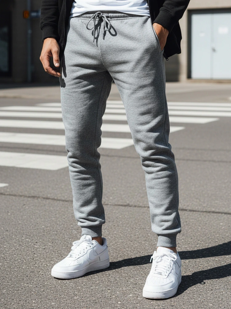 Sivé pánske basic tepláky UX3890 Veľkosť: L