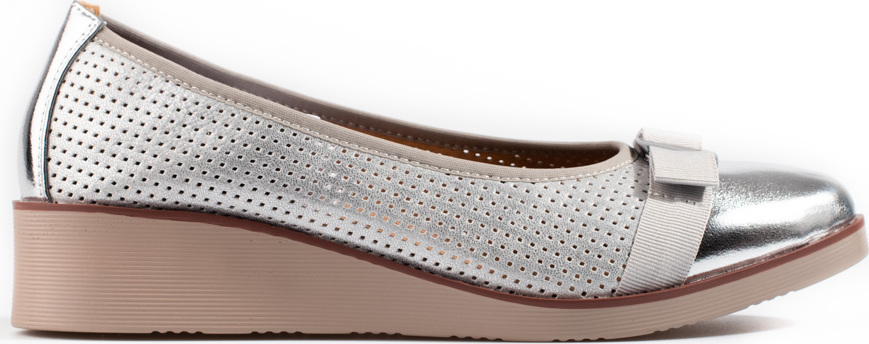 Dámske baleríny Potocki - strieborné 23-12037S Veľkosť: 37
