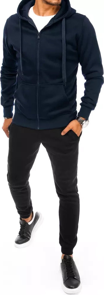 Tmavomodro-čierna tepláková súprava na zips AX0628 Veľkosť: XL