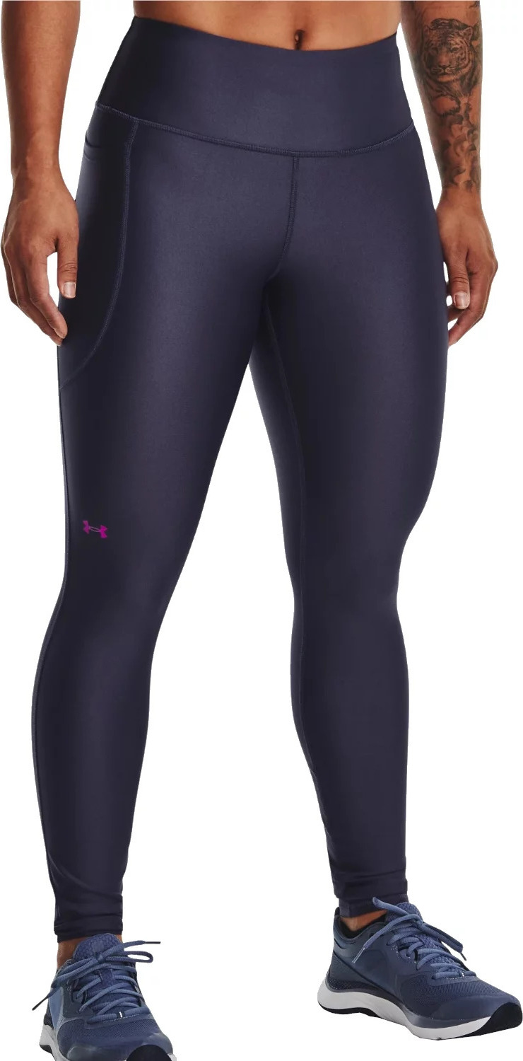 Tmavofialové dámske legíny Under Armour HeatGear No-Slip Waistband Leggings 1365336-558 Veľkosť: XS