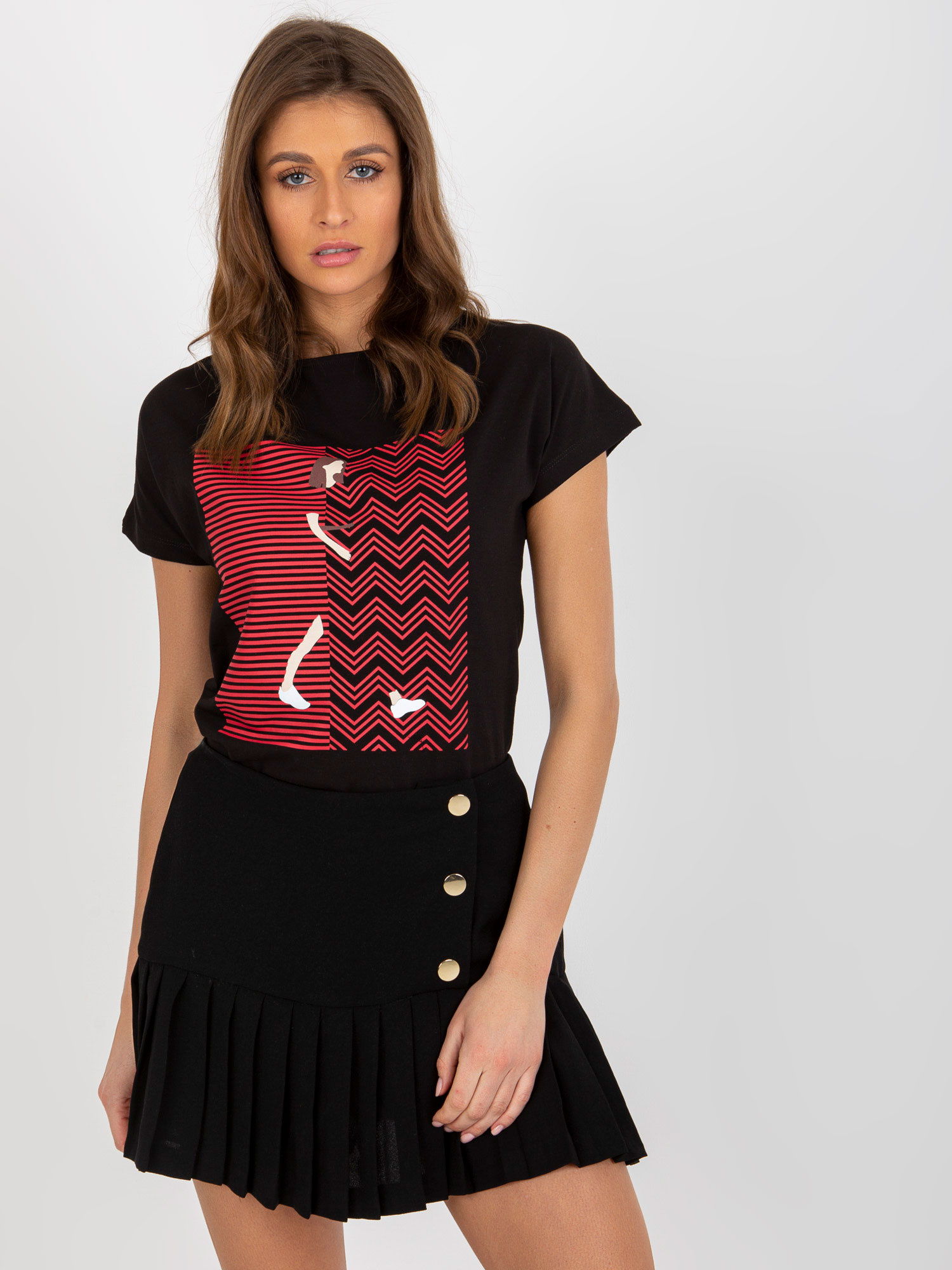 Čierne tričko s potlačou FA-TS-8406.82P-black Veľkosť: ONE SIZE