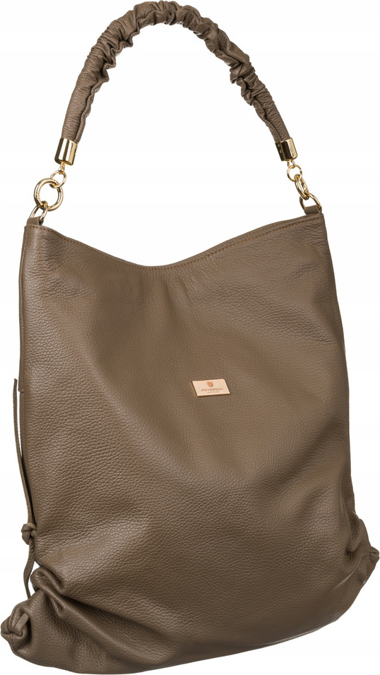 Peterson béžová shopper kabelka so zlatými kovovými prvkami [DH] PTN TWP-011 Veľkosť: ONE SIZE