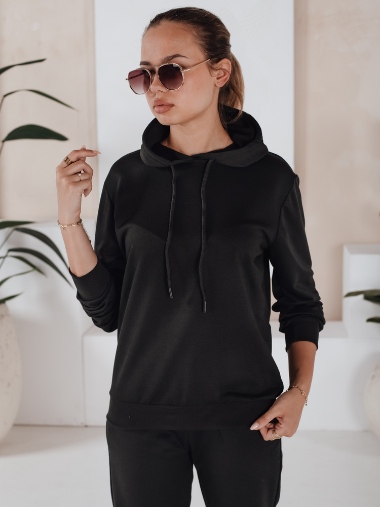 Čierna teplákovka s kapucňou MIGEL AY0811 Veľkosť: S