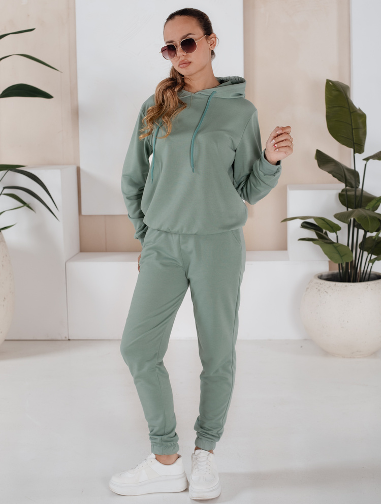 Mintová teplákovka s kapucňou MIGEL t AY0814 Veľkosť: S