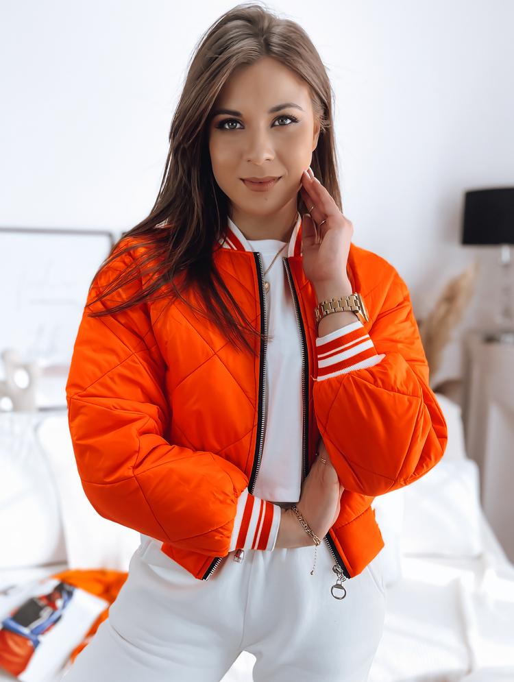 ORANŽOVÁ PREŠÍVANÁ BOMBER BUNDA BOMBER TY3428 Veľkosť: XL