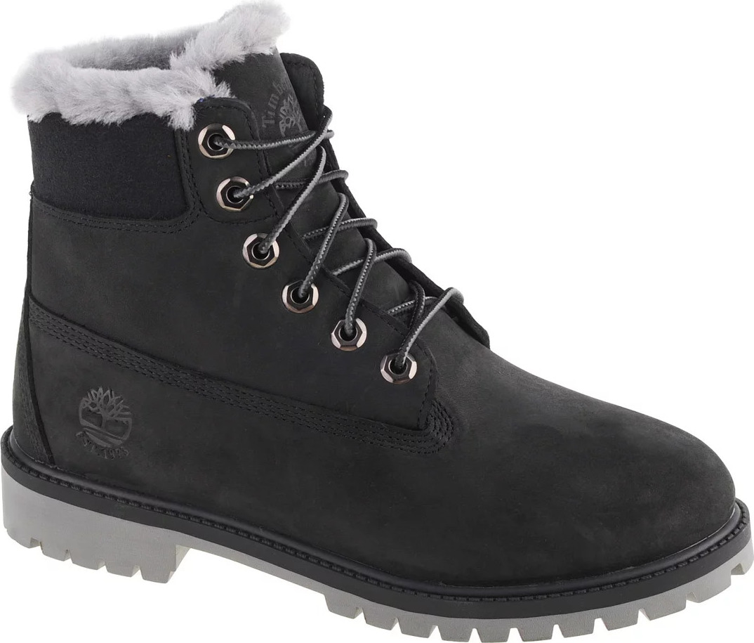 Čierne chlapčenské topánky Timberland Premium 6 IN WP Shearling Boot Jr 0A41UX Veľkosť: 36