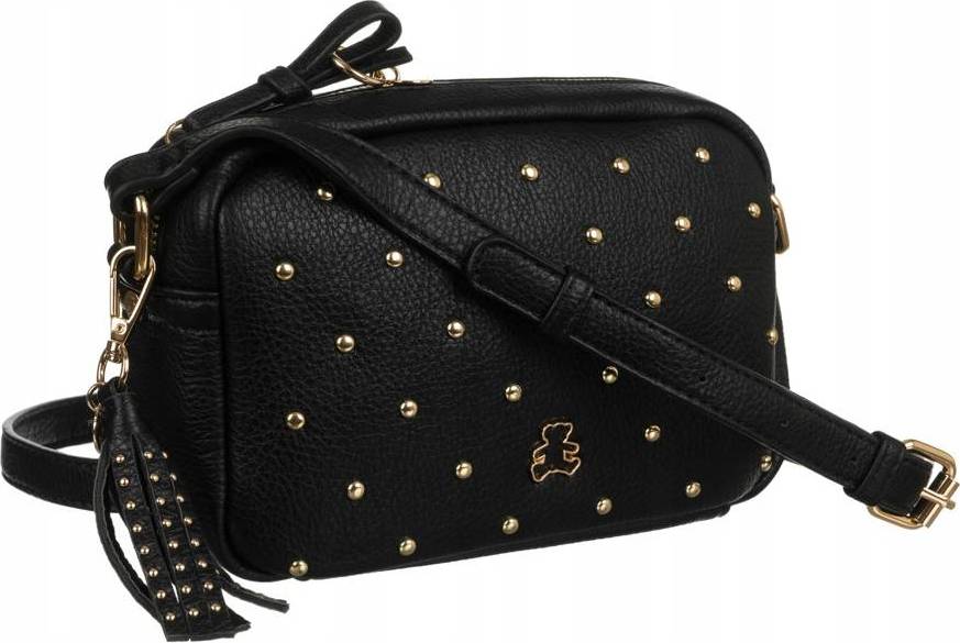 LuluCastagnette Čierna crossbody kabelka s cvočkami [DH]TRESOR Veľkosť: ONE SIZE
