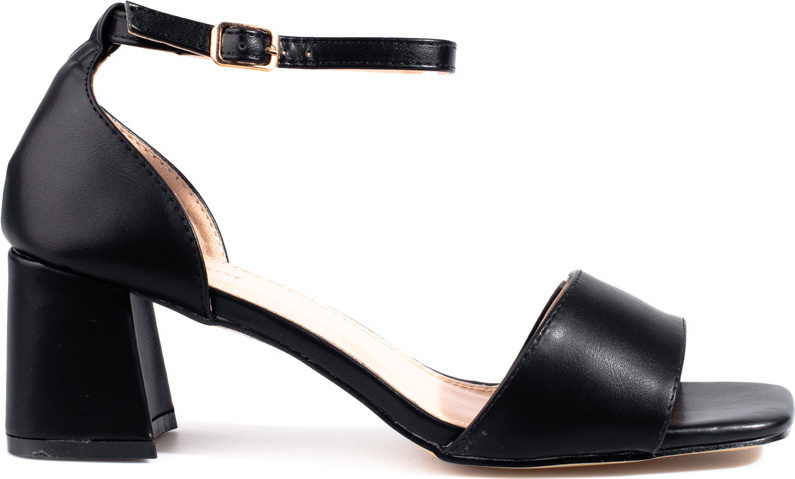 Klasické čierne sandále na nízkom podpätku GD-DO-131B Veľkosť: 37