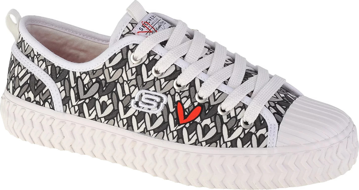 VZOROVANÉ DÁMSKE TENISKY SKECHERS STREET TRAX-ONE THAT STANDS OUT 155501-WBK Veľkosť: 36.5