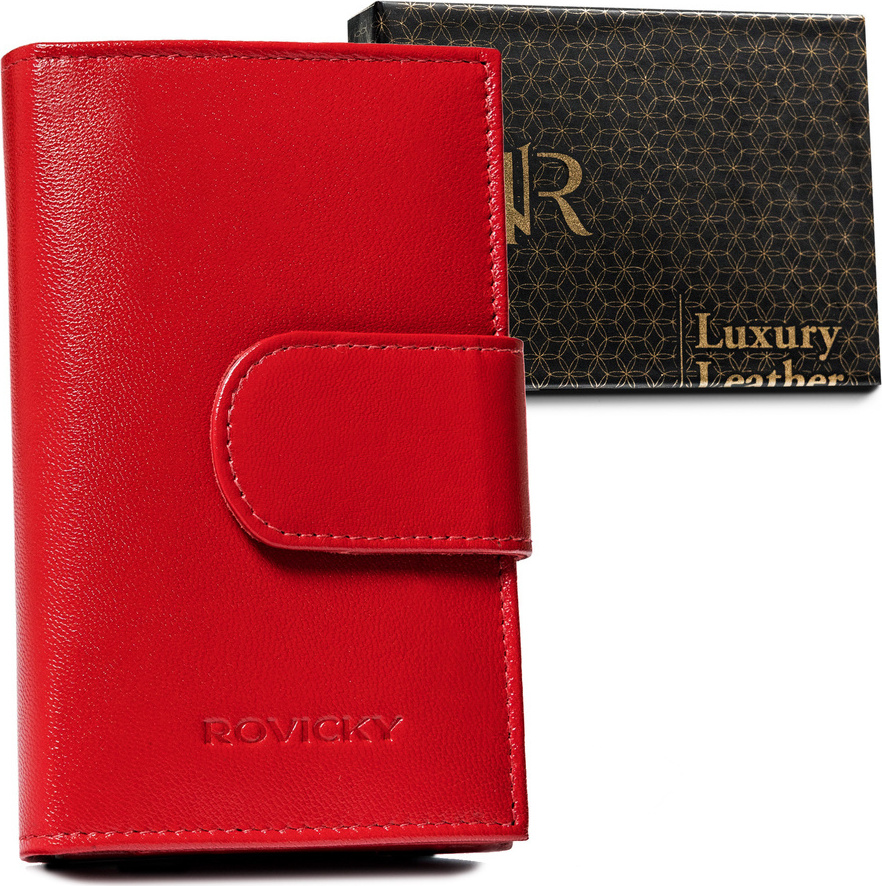 Rovicky Červená peňaženka so zapínaním V117 R-RD-40-GCL Red Veľkosť: ONE SIZE