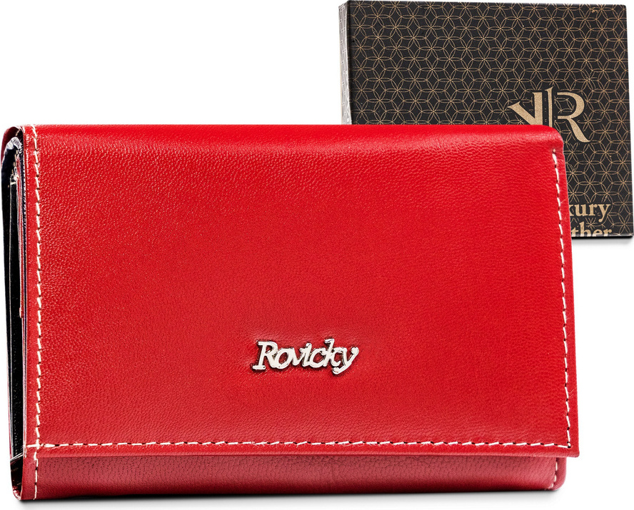 Rovicky Červená peňaženka s vreckom na zips V125 R-RD-02-GCL-3585 Veľkosť: ONE SIZE