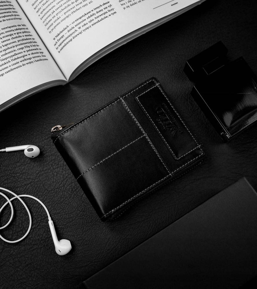 Always Wild Pánska kožená peňaženka - čierna A082 N992Z-HWM-9656 Veľkosť: ONE SIZE