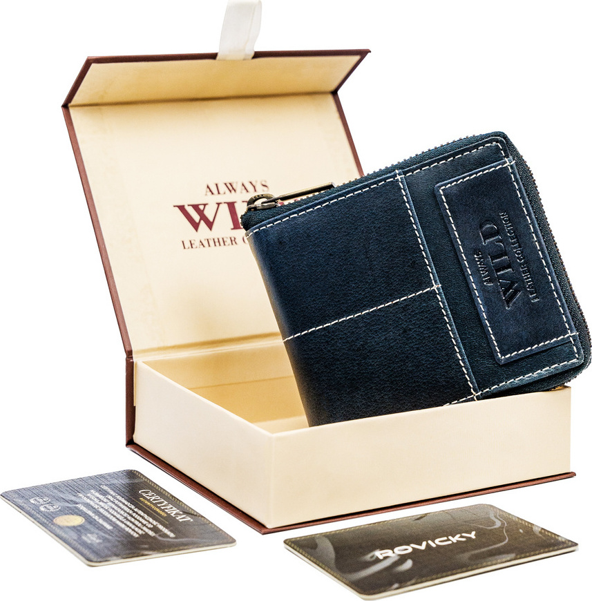 Always Wild Modrá peňaženka na zips A101 N50504-HWM-9731 NAVY Veľkosť: ONE SIZE