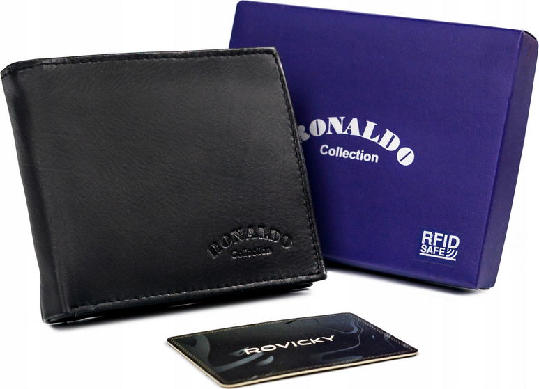 Ronaldo Peňaženka s razbou K054 0002-D BLACK Veľkosť: ONE SIZE