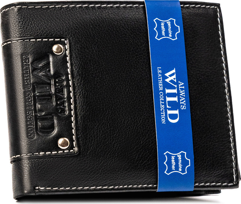 Always Wild Kožená čierna peňaženka A103 N992-P-CCD Veľkosť: ONE SIZE