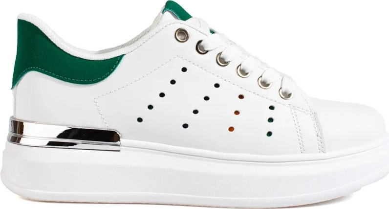 Biele športové sneakersy 85-862GR Veľkosť: 37