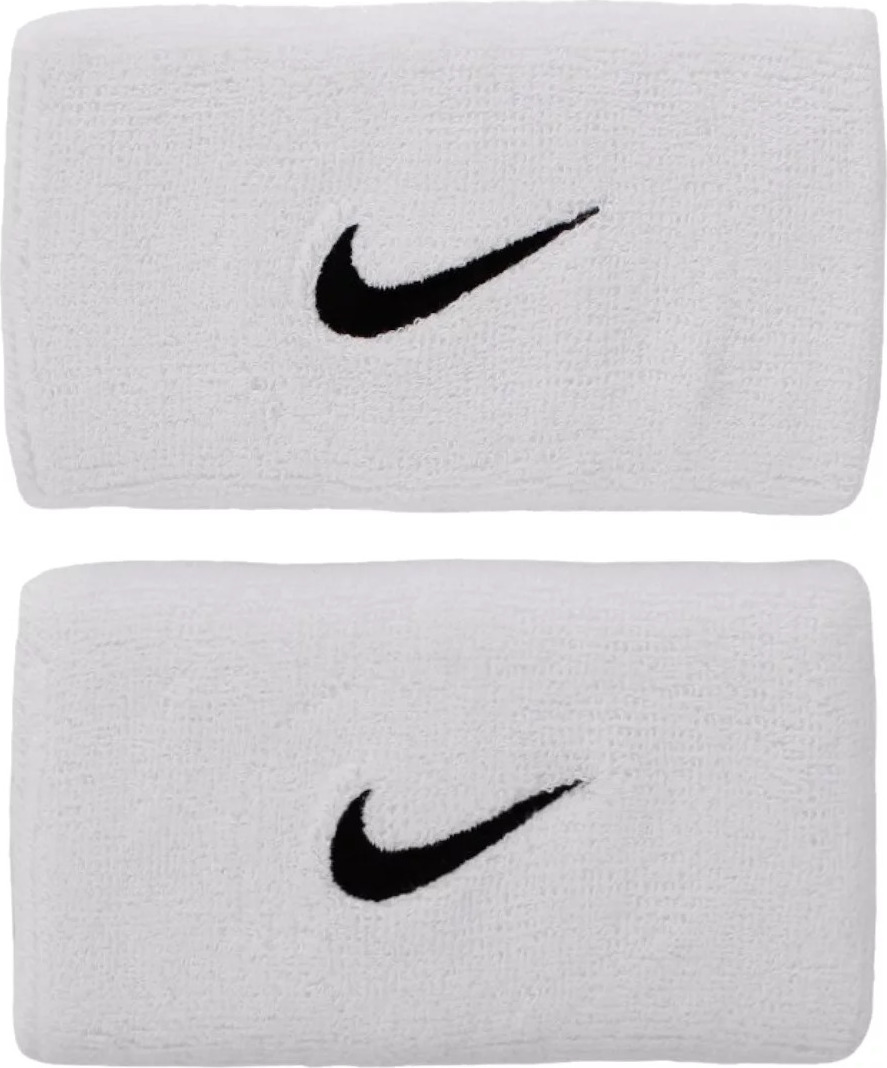 Biele potítka Nike Swoosh Doublewide Wristbands NNN05-101 Veľkosť: ONE SIZE