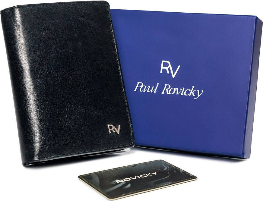 Rovicky Čierna pánska peňaženka L112 RV-7680278-8664 BL Veľkosť: ONE SIZE