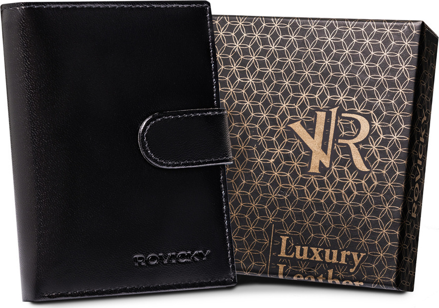 Rovicky Čierna peňaženka so zapínaním L109 [DH] R-RM-10L-GCL Veľkosť: ONE SIZE