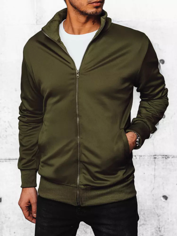 KHAKI BASIC MIKINA NA ZIPS BX5561 Veľkosť: XL