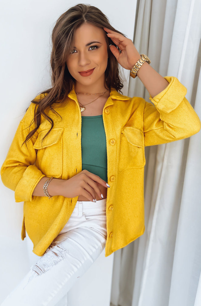 Žltá košeľová bunda SUNSET TY3507 Veľkosť: M