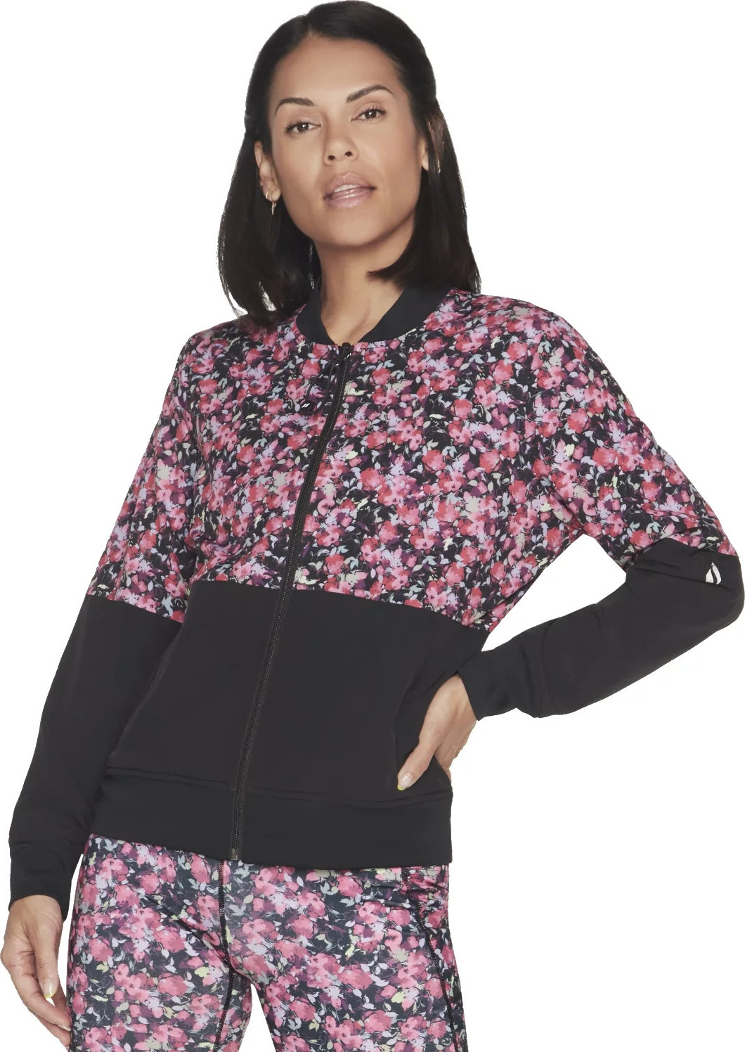 Dámska mikina Skechers Fantasy Fields Reversible Bomber Jacket WJA314-BKRB WJA314-BKRB Veľkosť: M