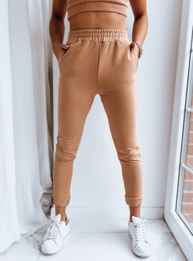 Svetlohnedé dámske tepláky MY HONEY UY1416 Veľkosť: L