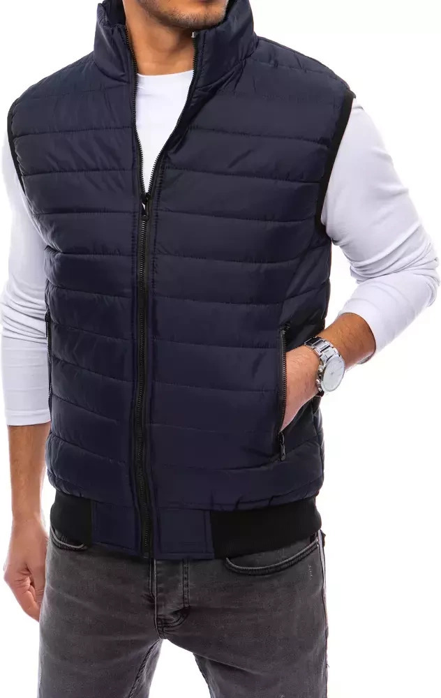 Tmavomodrá prešívaná vesta TX4020 Veľkosť: 2XL