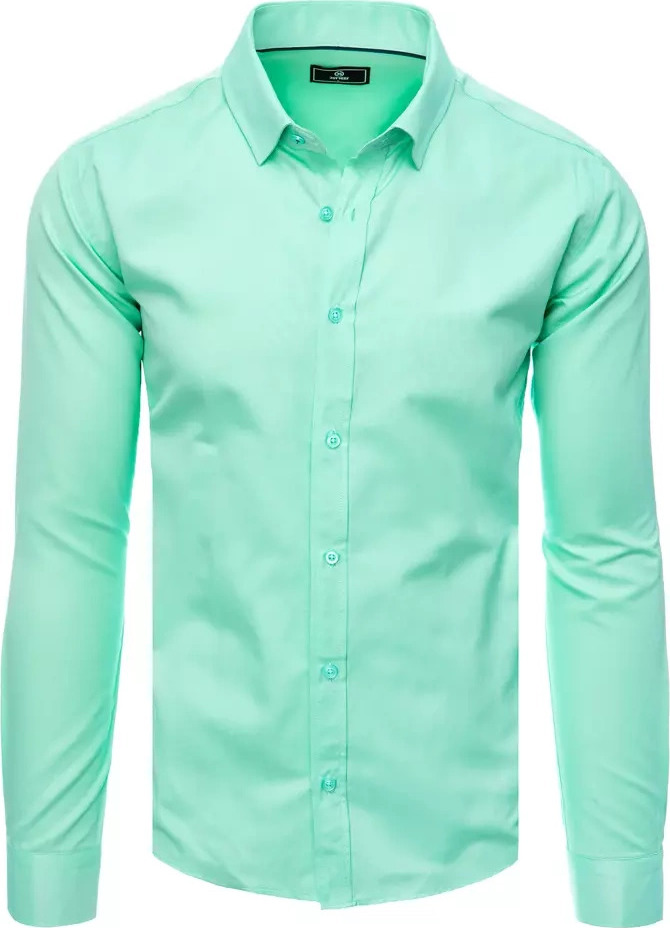 Mintová jednofarebná pánska košeľa DX2433 Veľkosť: XL