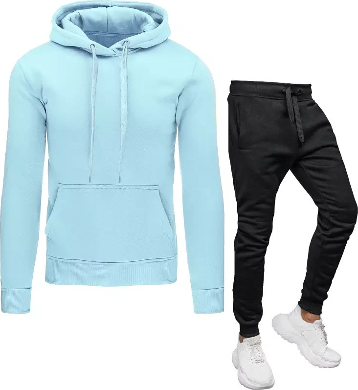 Svetlomodro-čierna pánska tepláková súprava AX0650z Veľkosť: M