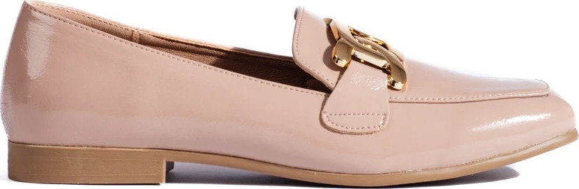 Lakované svetloružové dámske topánky s retiazkou Shelovet HXL-06P Veľkosť: 36