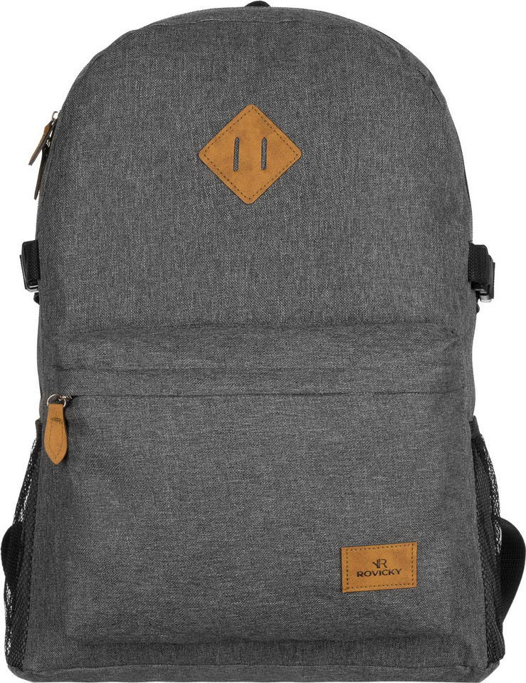 Rovicky šedý priestranný batoh [DH] R-PL218-T-7583 Veľkosť: ONE SIZE