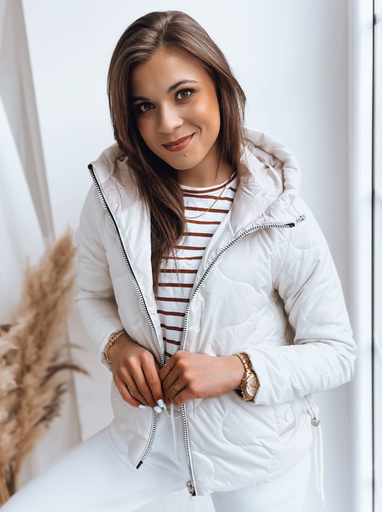 Biela prešívaná bunda FLUFFY TY3582 Veľkosť: S