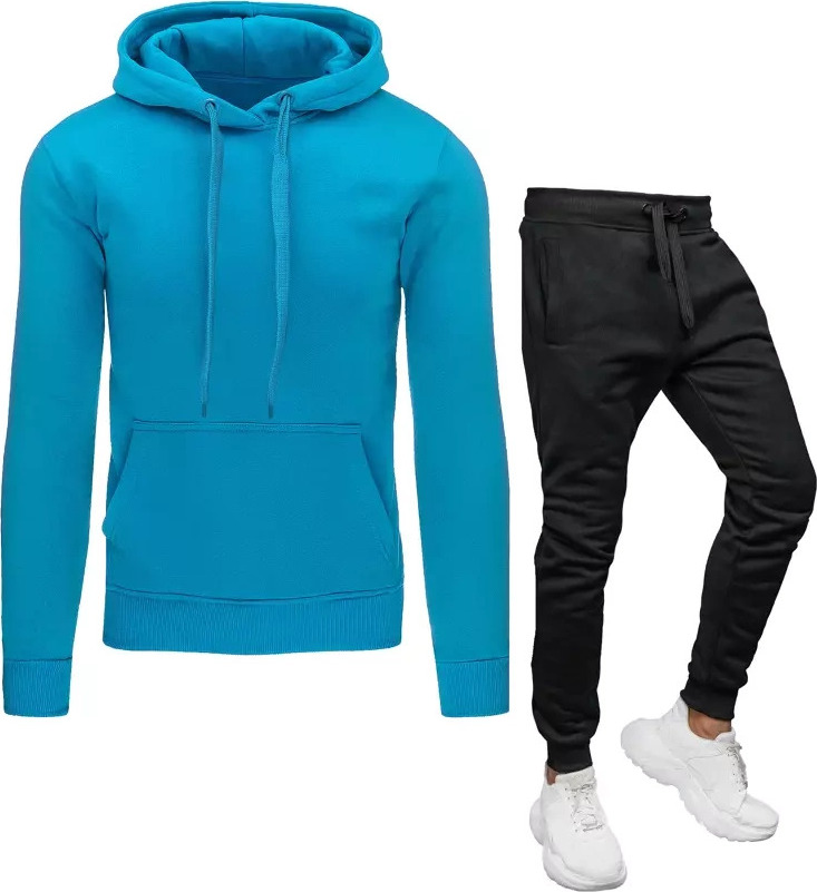 Svetlomodro-čierna pánska tepláková súprava AX0651z Veľkosť: M