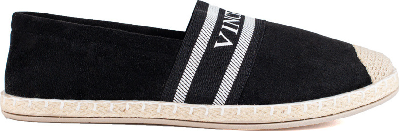 Semišové espadrilky dámske čierne Vinceza 23-2261B Veľkosť: 37