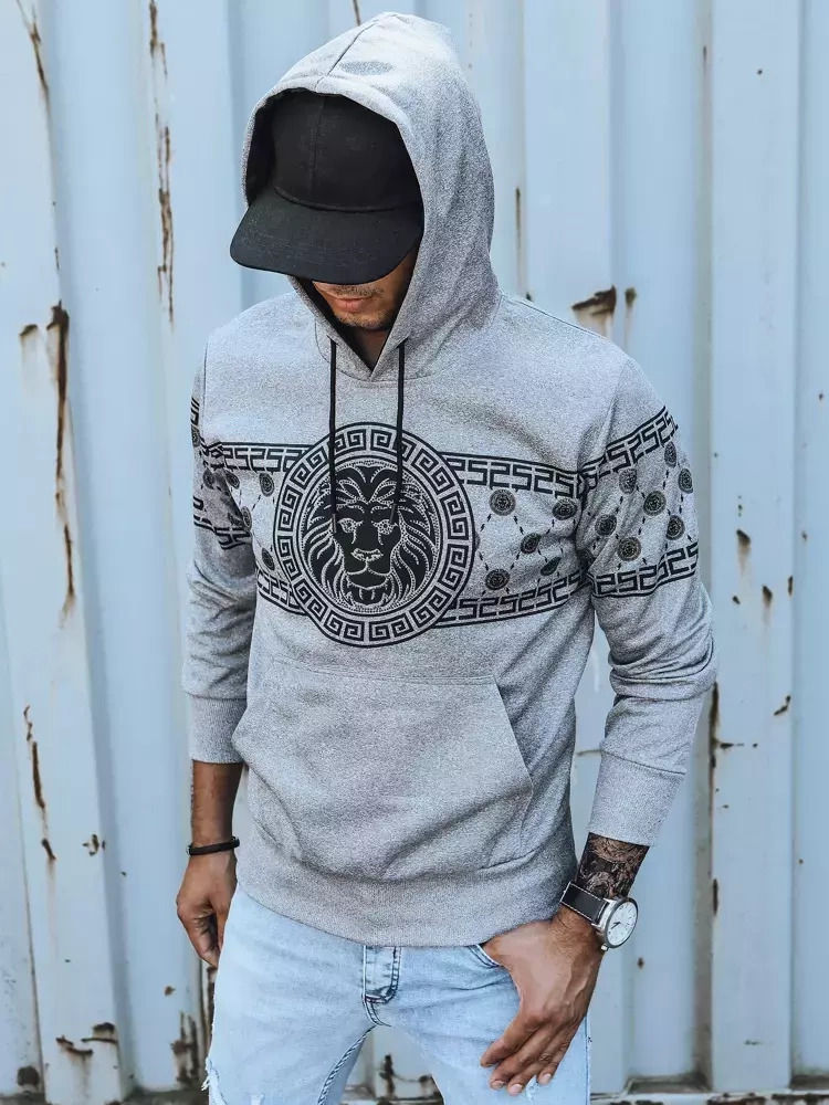 Sivá mikina s potlačou BX5309 Veľkosť: L