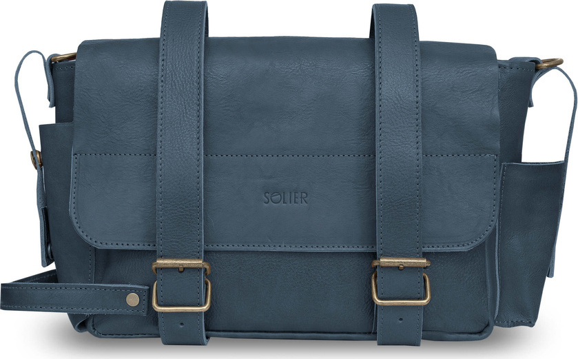 Solier Modrá taška s dvoma popruhmi (SR02 NAVY) Veľkosť: ONE SIZE