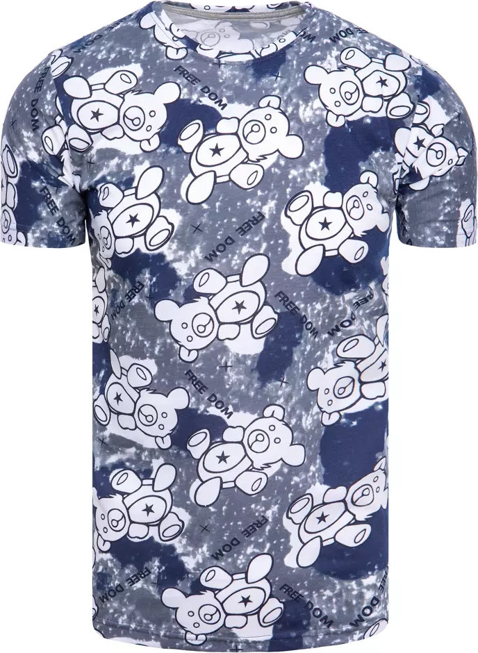 Sivé pánske tričko s potlačou RX5114 Veľkosť: M