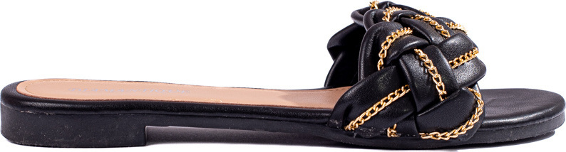 Elegantné čierne sandále s retiazkou Shelovet HY23-31B Veľkosť: 36