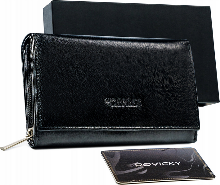 Cavaldi Čierna peňaženka so zadným vreckom M221 RD-21-GCL-0788 BLACK Veľkosť: ONE SIZE