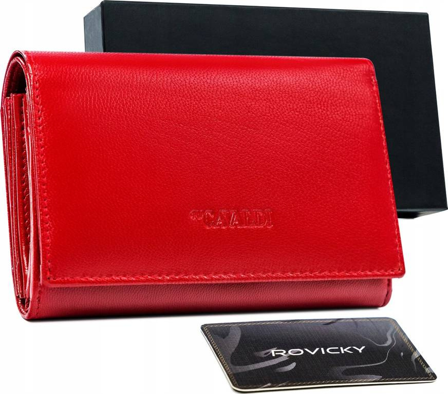 Cavaldi Červená peňaženka s vreckom na zips M338 RD-22-GCL-0900 RED Veľkosť: ONE SIZE