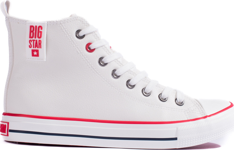 Vysoké biele dámske tenisky BIG STAR JJ274132 JJ274132W/R Veľkosť: 37