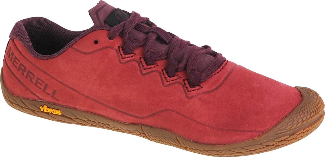 Červené dámske turistické topánky Merrell Vapor Glove 3 Luna Leather J94884 Veľkosť: 36