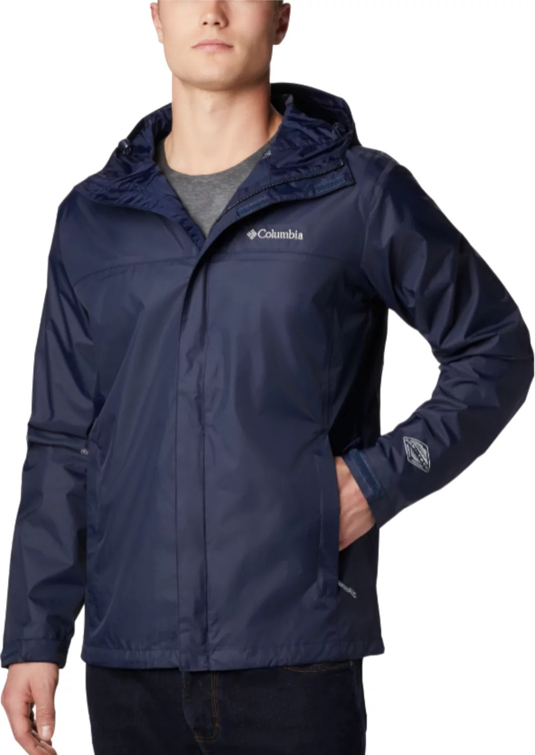 Tmavomodrá turistická bunda Columbia Watertight II Rain Jacket 1533898464 Veľkosť: M