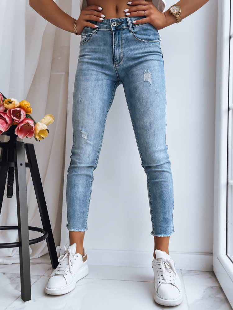 SVETLOMODRÉ DÁMSKE SKINNY DŽÍNSY STAY STYLE UY1394 Veľkosť: 2XL