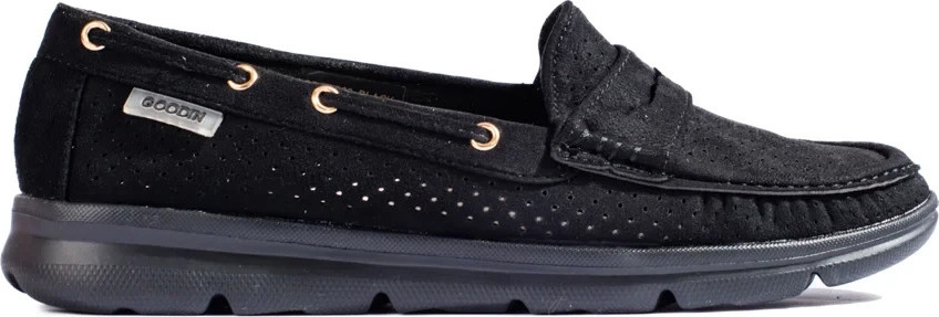 Dámske čierne semišové mokasíny Shelovet GD-FL680B Veľkosť: 36