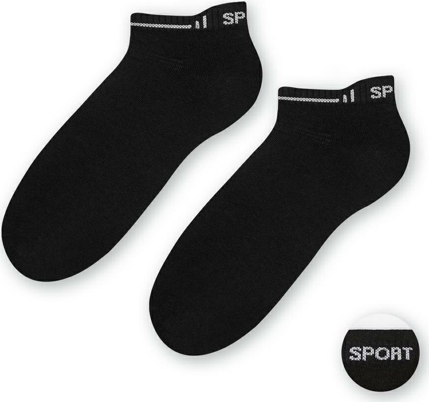 Čierne dámske ponožky Sport veľ. 35-37 Art. 050 DF07, BLACK Veľkosť: 35/37